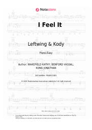 Sheet music, chords Leftwing & Kody - I Feel It
