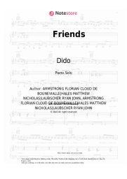 Sheet music, chords Dido - Friends