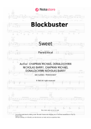 Sheet music, chords Sweet - Blockbuster