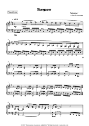 Sheet music, chords Rainbow - Stargazer