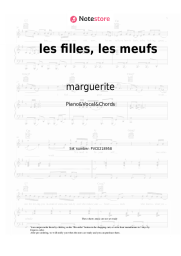 Sheet music, chords marguerite - les filles, les meufs