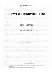 Sheet music, chords Billy Raffoul - It’s a Beautiful Life