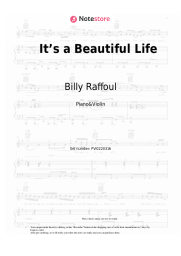 Sheet music, chords Billy Raffoul - It’s a Beautiful Life