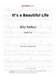 Sheet music, chords Billy Raffoul - It’s a Beautiful Life