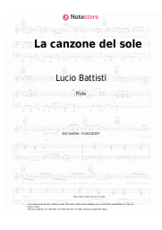 Sheet music, chords Lucio Battisti - La canzone del sole
