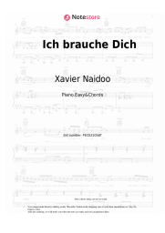 Sheet music, chords Xavier Naidoo - Ich brauche Dich