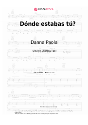 Sheet music, chords Danna Paola - Dónde estabas tú?