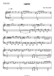 Sheet music, chords Kyle Alessandro - Lighter