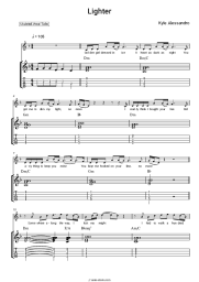 Sheet music, chords Kyle Alessandro - Lighter