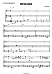 Sheet music, chords Rumbombe - HURENSOHN