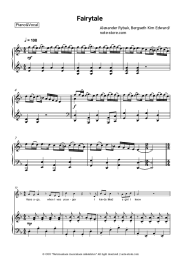 Sheet music, chords Alexander Rybak - Fairytale