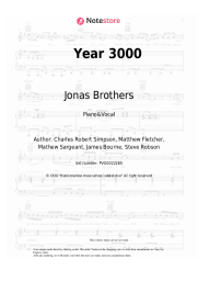 Sheet music, chords Jonas Brothers - Year 3000