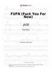 Sheet music, chords JADE - FUFN (Fuck You For Now)