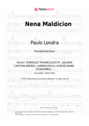 Sheet music, chords Paulo Londra, Lenny Tavarez - Nena Maldicion