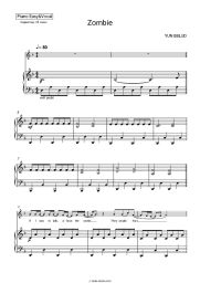 Sheet music, chords Yungblud - Zombie