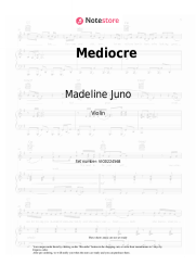 Sheet music, chords Madeline Juno - Mediocre