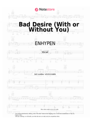 Sheet music, chords ENHYPEN - Bad Desire (With or Without You)