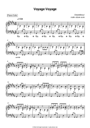 Sheet music, chords Desireless - Voyage Voyage