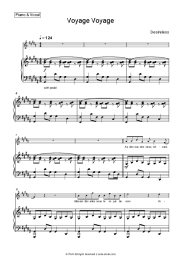 Sheet music, chords Desireless - Voyage Voyage