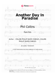 Sheet music, chords Phil Collins - Another Day In Paradise