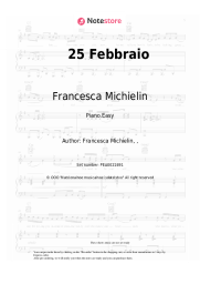 Sheet music, chords Francesca Michielin - 25 Febbraio