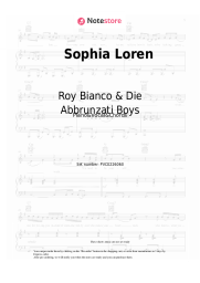 Sheet music, chords Roy Bianco & Die Abbrunzati Boys - Sophia Loren