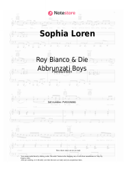 Sheet music, chords Roy Bianco & Die Abbrunzati Boys - Sophia Loren