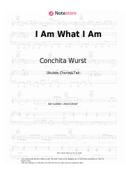 Sheet music, chords Conchita Wurst - I Am What I Am