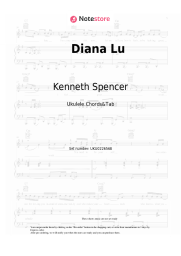 Sheet music, chords Kenneth Spencer - Diana Lu
