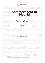Sheet music, chords Carlos Otero - Sommernacht In Madrid