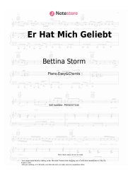 Sheet music, chords Bettina Storm - Er Hat Mich Geliebt