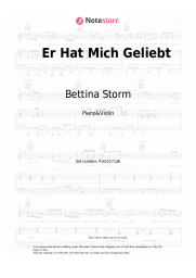 Sheet music, chords Bettina Storm - Er Hat Mich Geliebt