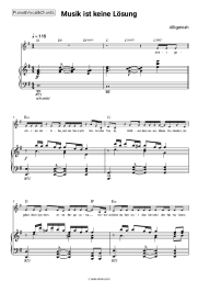 Sheet music, chords Alligatoah - Musik ist keine Lösung