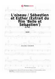 Sheet music, chords ZAZ, Armand Amar, Guillaume Begni - L'oiseau / Sébastien et Esther (Extrait du film 'Belle et Sébastien')