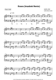 Sheet music, chords SAINt JHN - Roses (Imanbek Remix)