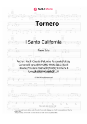 Sheet music, chords I Santo California - Tornero