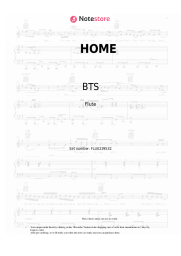 Sheet music, chords BTS - HOME