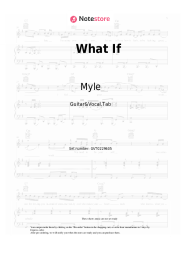 Sheet music, chords Myle, Isaak - What If
