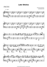 Sheet music, chords The Prince Karma - Later Bitches