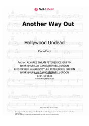 Sheet music, chords Hollywood Undead - Another Way Out