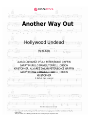 Sheet music, chords Hollywood Undead - Another Way Out