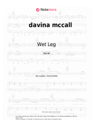 Sheet music, chords Wet Leg - davina mccall