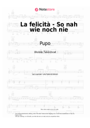 Sheet music, chords Pupo, Nockis - La felicità - So nah wie noch nie