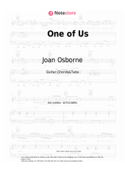 Sheet music, chords Joan Osborne - One of Us