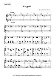 Sheet music, chords Mykola Leontovych - Carol of the Bells