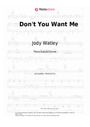 Sheet music, chords Jody Watley - Don't You Want Me