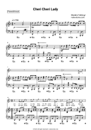 Sheet music, chords Modern Talking - Cheri Cheri Lady