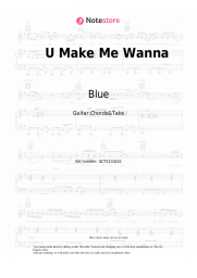 Sheet music, chords Blue - U Make Me Wanna