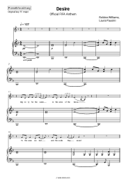 Sheet music, chords Robbie Williams, Laura Pausini - Desire (Official FIFA Anthem)