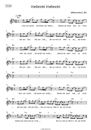 Sheet music, chords MilleniumKid, JBS - Vielleicht Vielleicht